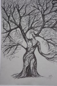 LIBERTE - Dessin au stylo sur papier -  prix : 40 euros -