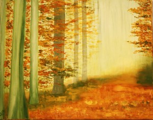 FORET D'AUTOMNE - Huile sur toile -